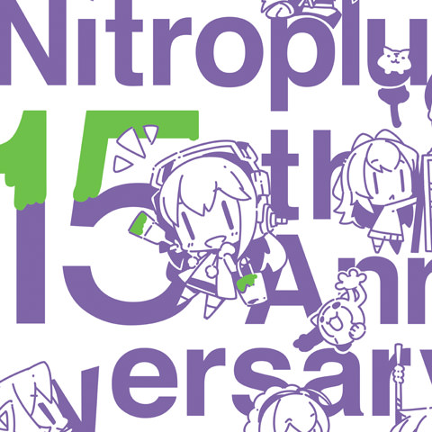 Nitroplus15周年記念Tシャツ＆缶バッジセット